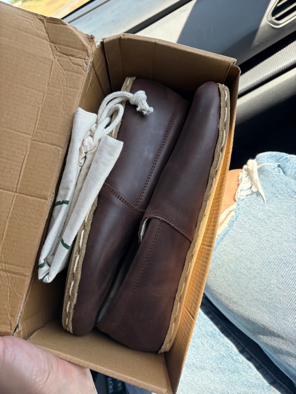 EH Handcrafted Men’s Slip-On Loafers in Dark Brown - Picture 8 of 8